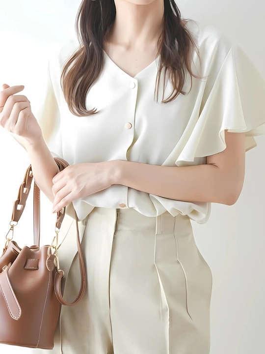 Блузка офисная, нарядная рубашка  — EllyFashion