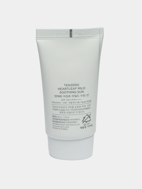 Quyoshdan himoyalovchi kremi yuz uchun tinchlantiruvchi SPF50+ PA++++, Tenzero, 50 g