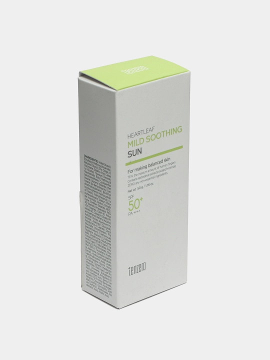 Quyoshdan himoyalovchi kremi yuz uchun tinchlantiruvchi SPF50+ PA++++, Tenzero, 50 g
