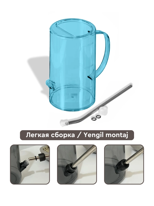 Gullar va o‘simliklar uchun leyka, bog‘ uchun sug‘orish idishi, 1,5 litr, 2 litr