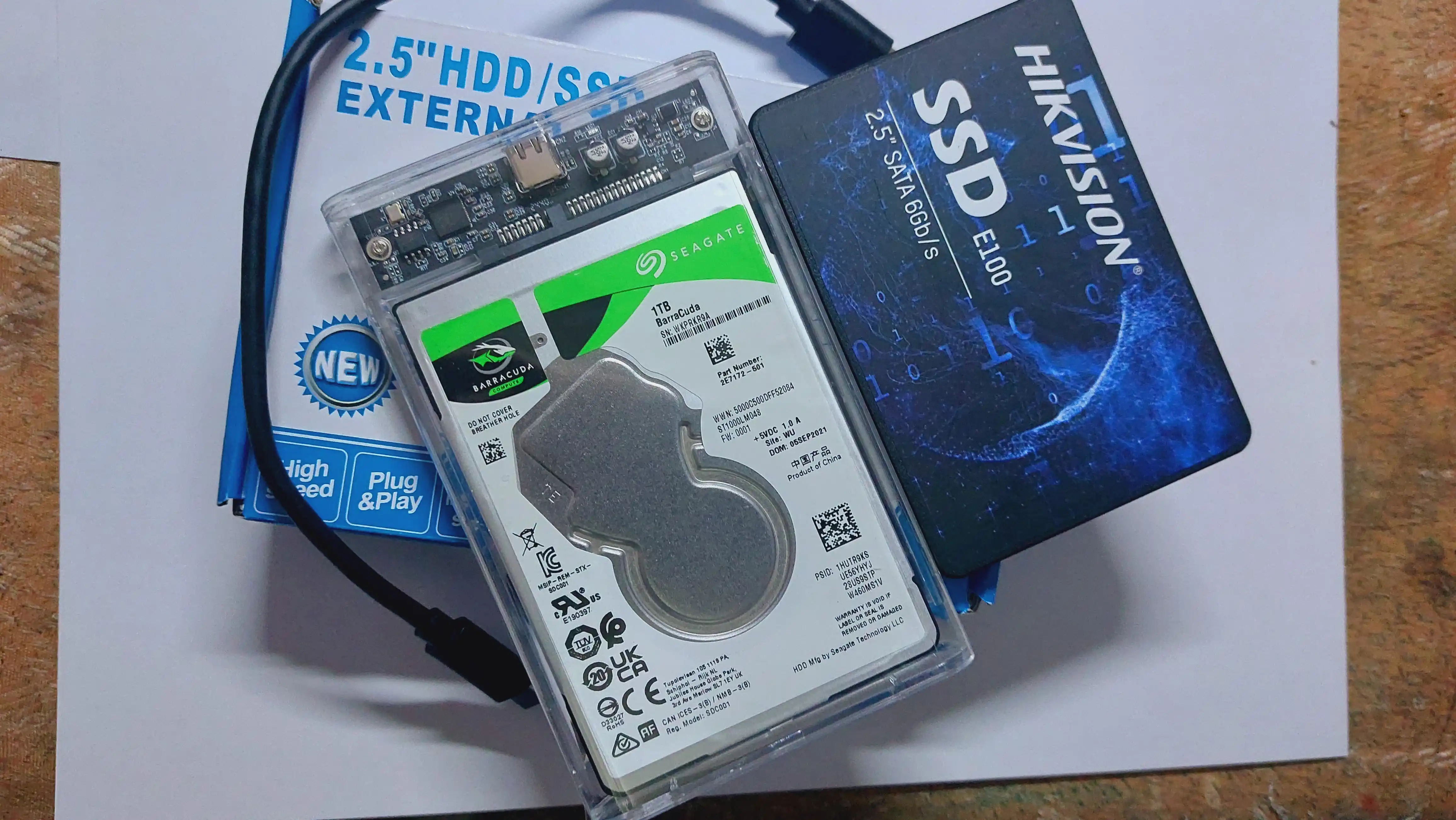 SSD и HDD кейс, 2.5", внешний корпус для жесткого диска до 4 Тб, USB 3.1, USB на Type-C