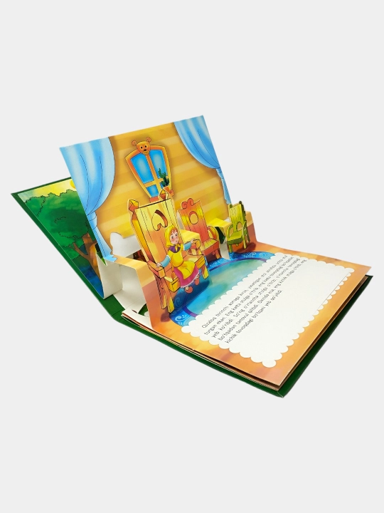3D Panorama ertak kitobi "Uch ayiq", rus va o‘zbek tilida, jonli ertak qahramonlari