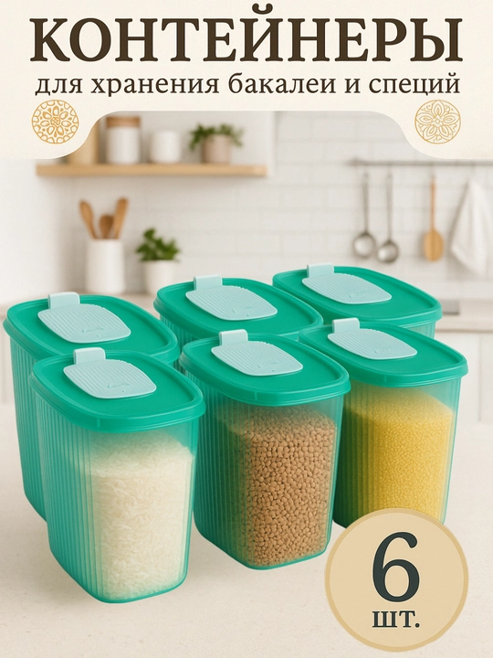 Контейнер для хранения круп, бытовой химии, порошка, органайзер