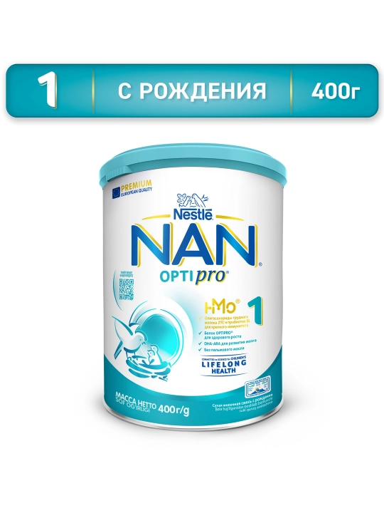 Смесь Nestle NAN Optipro 1 с рождения, 400 гр - 