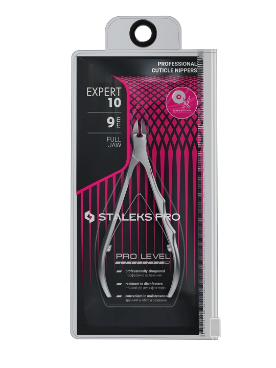 STALEKS Manikyur va pedikyur uchun professional kesikula nippers, EXPERT, 10, 9 mm