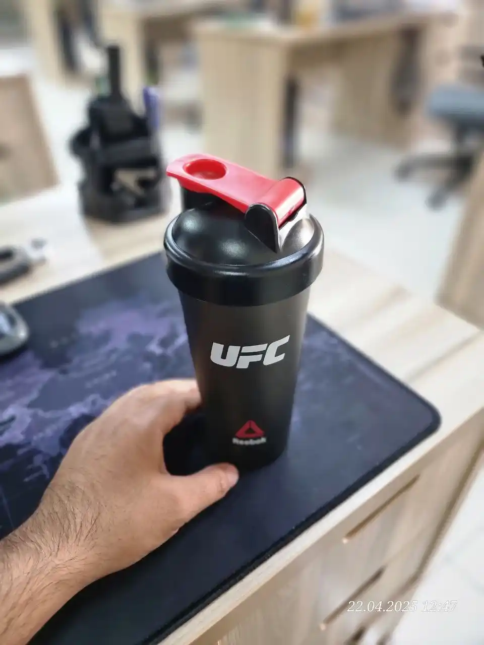 Protein uchun sheyker, salqin ichimliklar uchun, suv shishasi, 600 ml