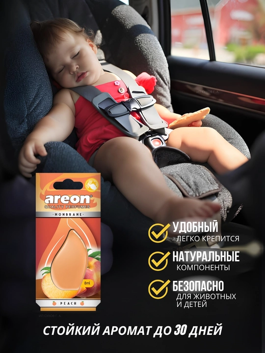 Avtomobil aromatizatori Areon Monbrane, 8 ml — avtomobil uchun barqaror va zamonaviy hid