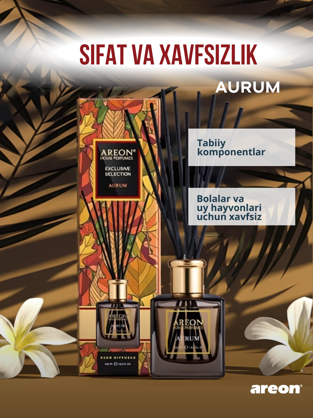 Ароматизатор диффузор для дома Areon Home Perfume Exclusive, освежитель воздуха, 150 мл