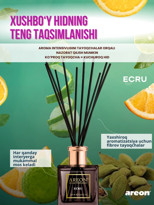 Ароматизатор диффузор для дома Areon Home Perfume Exclusive, освежитель воздуха, 150 мл