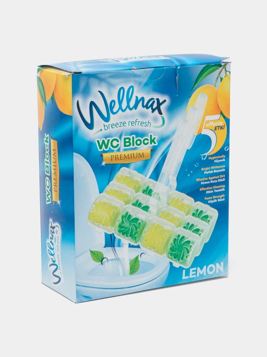Подвесной туалетный блок Wellnax, Лимон, 3*50 г, X24 - 