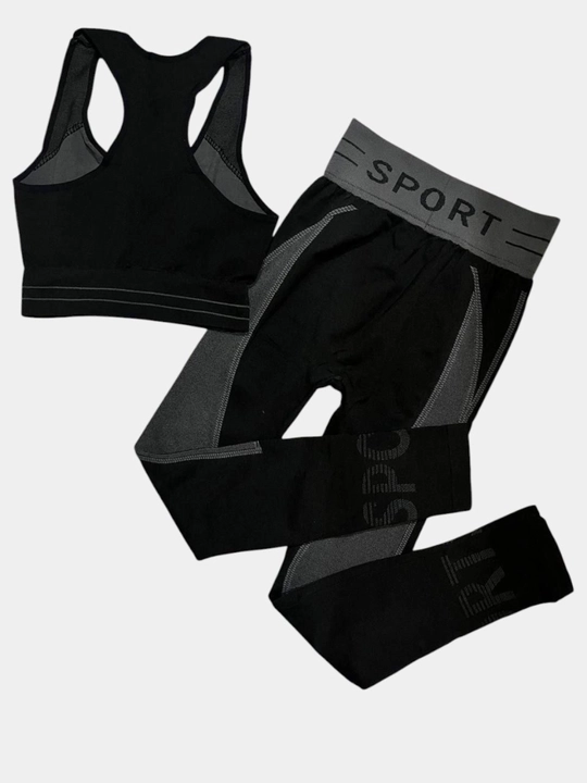 Ayollar uchun fitnes kostyumi, losinalar va top, 2 tasi 1 ta