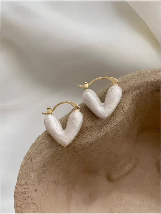 Серьги Керамическое Сердце для девушек