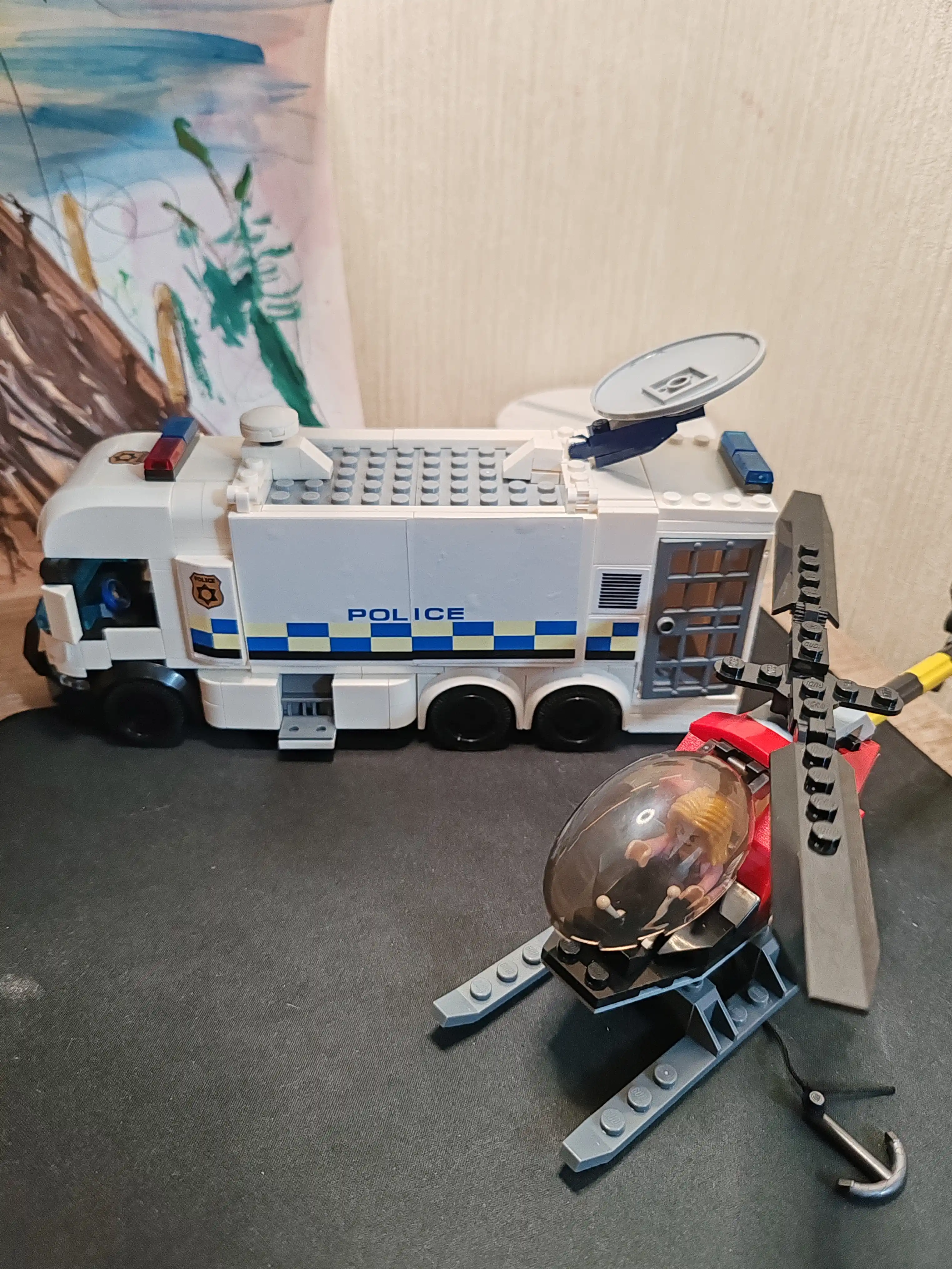 Lego mos konstruktor, lego avtomobil, samolyot, politsiya, vertolyot