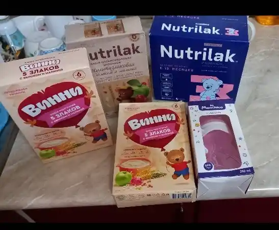 Sutli botqa Nutrilak Premium ProCereals, bug'doyli va olma bilan, 200 g