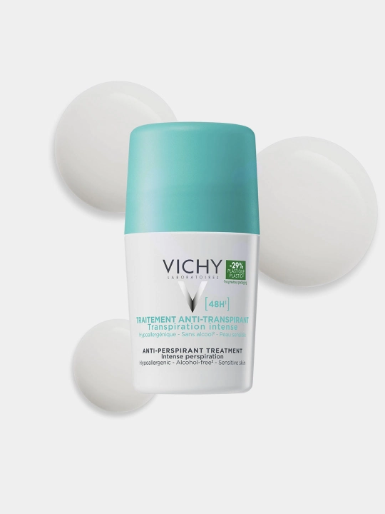 Vichy ortiqcha ter ajralib chiqishini boshqaruvchi sharchali dezodorant 48 soat, 50 ml
