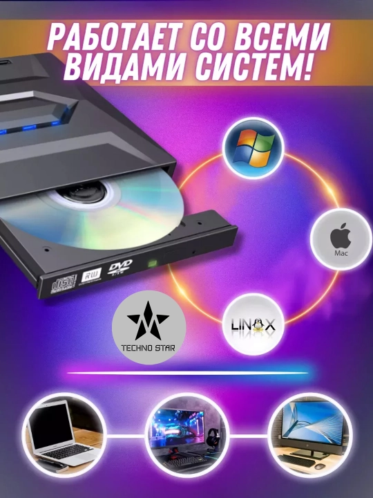 Tashqi optik DVD ROM qurilma, Usb va Type-C, Usb hub, Micro SD va SD card reader