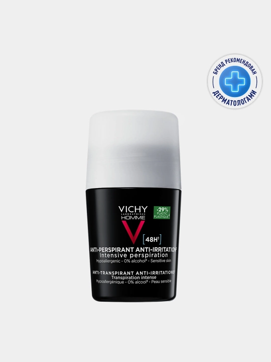 VICHY HOMME Дезодорант для чувствительной кожи 48 часов, 50 мл