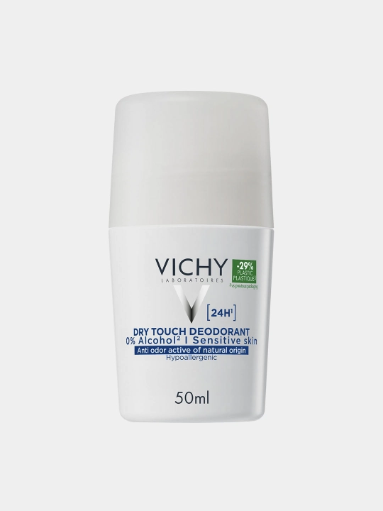 Дезодорант гипоаллергенный, VICHY Dry Touch - Roll-On, 24 часа, 50 мл