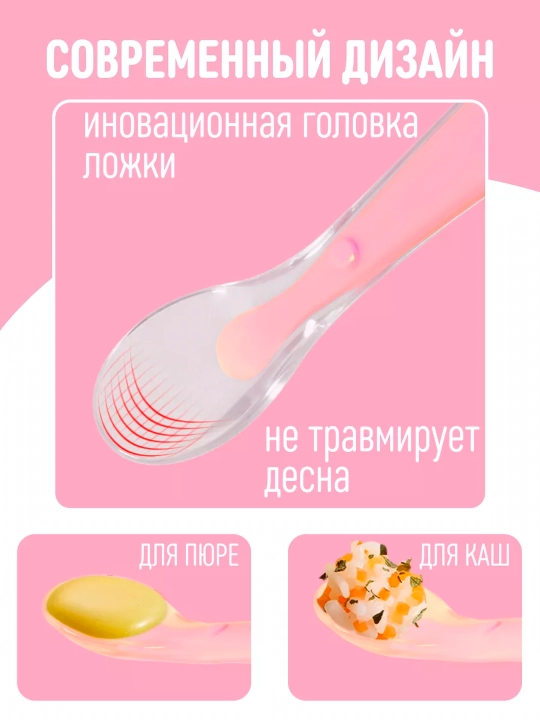 Детская ложка для кормления и введения прикорма, силиконовая