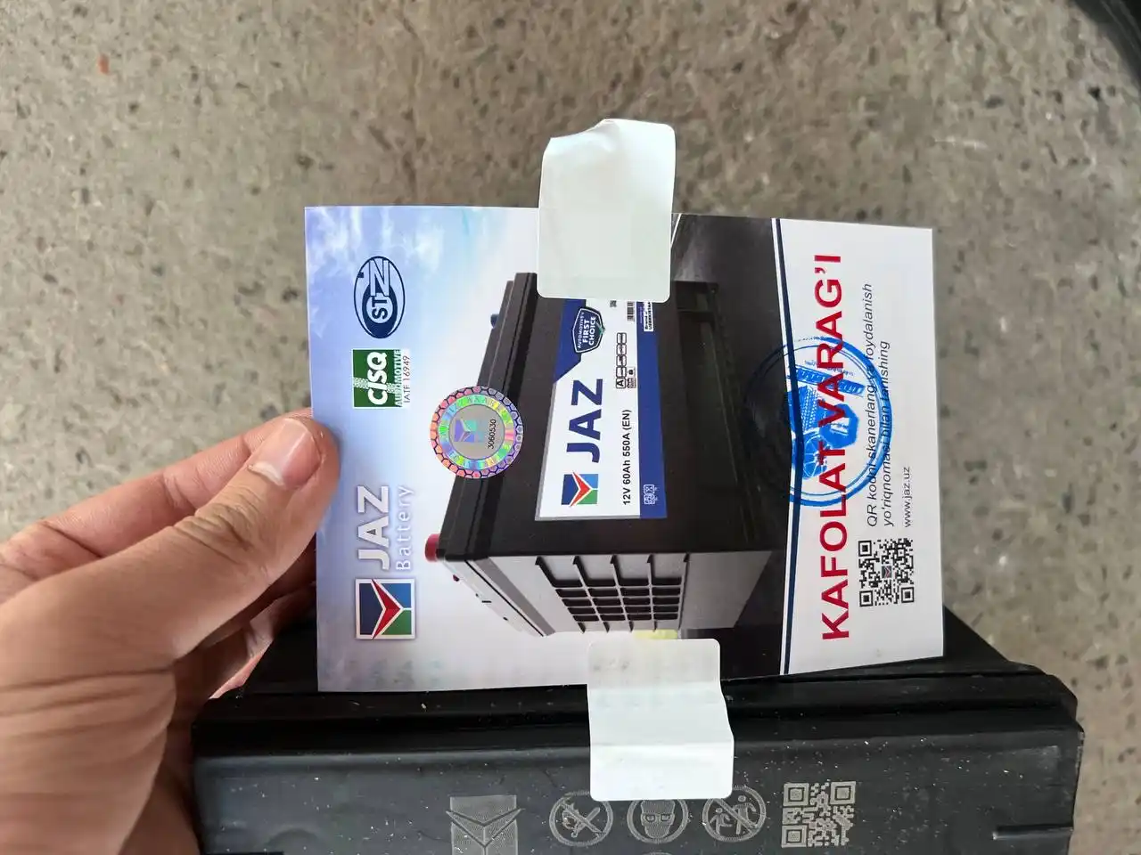 JAZ BATTERY - аккумуляторная батарея - джизакский аккумуляторный завод AJ - 1 год гарантии