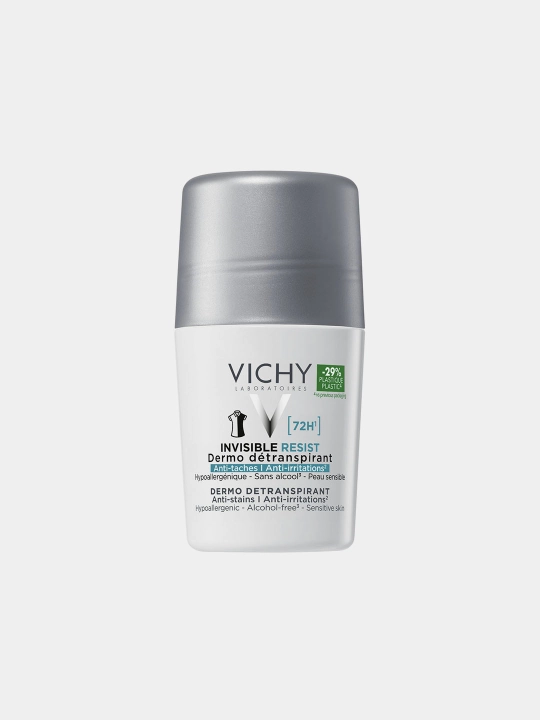 VICHY Invisible Ayollar uchun sharikli dezodorant-antiperspirant, 50 ml