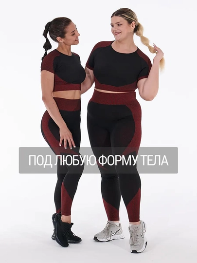 Ayollar uchun 2 tasi 1 da sport kiyimi: sport to‘plami va kompression fitnes-rashgard