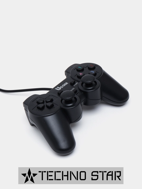 Kompyuter uchun USB geympad, simli joystik, 2 tasi 1 da, gamepad