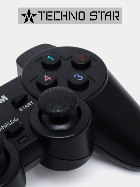 Kompyuter uchun USB geympad, simli joystik, 2 tasi 1 da, gamepad