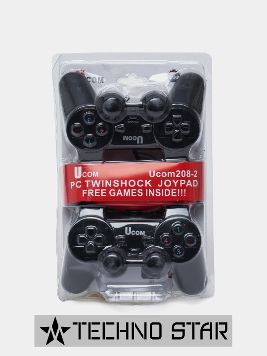 Kompyuter uchun USB geympad, simli joystik, 2 tasi 1 da, gamepad