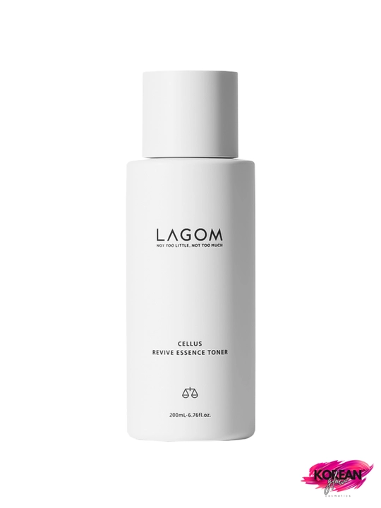Toner-essentsiya chuqur namlanish uchun adenosin bilan Lagom Cellus Revive Essence Toner