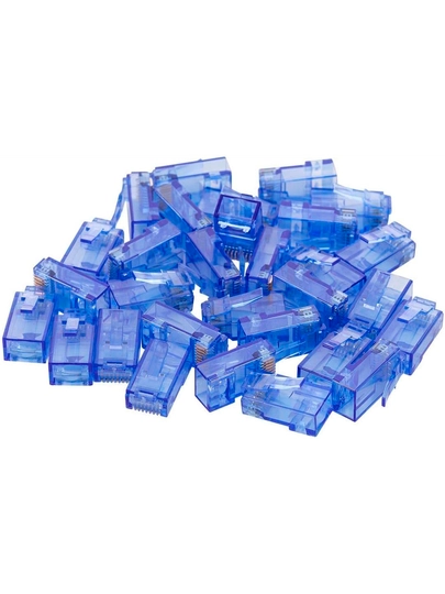 Коннектор RJ45 - CAT6, категория 6 не сквозной, цветной