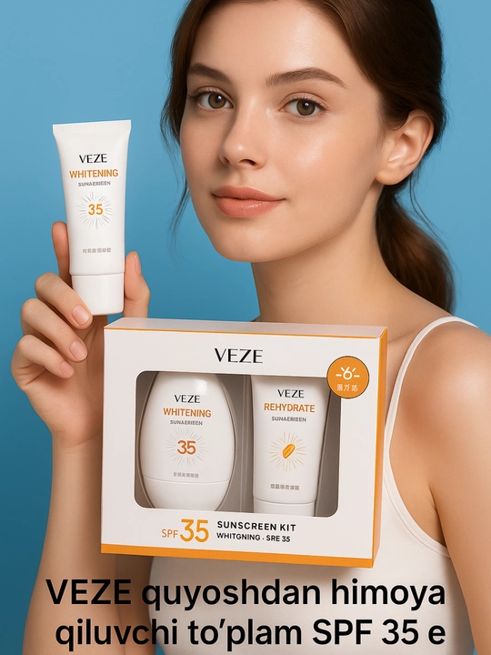 Солнцезащитный крем SPF35+++, увлажняющий гель после загара VEZE, 2 в 1