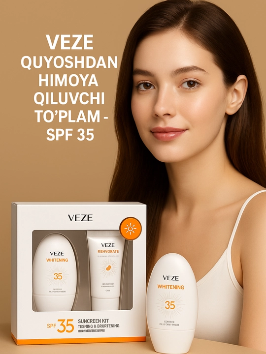 Солнцезащитный крем SPF35+++, увлажняющий гель после загара VEZE, 2 в 1 - 