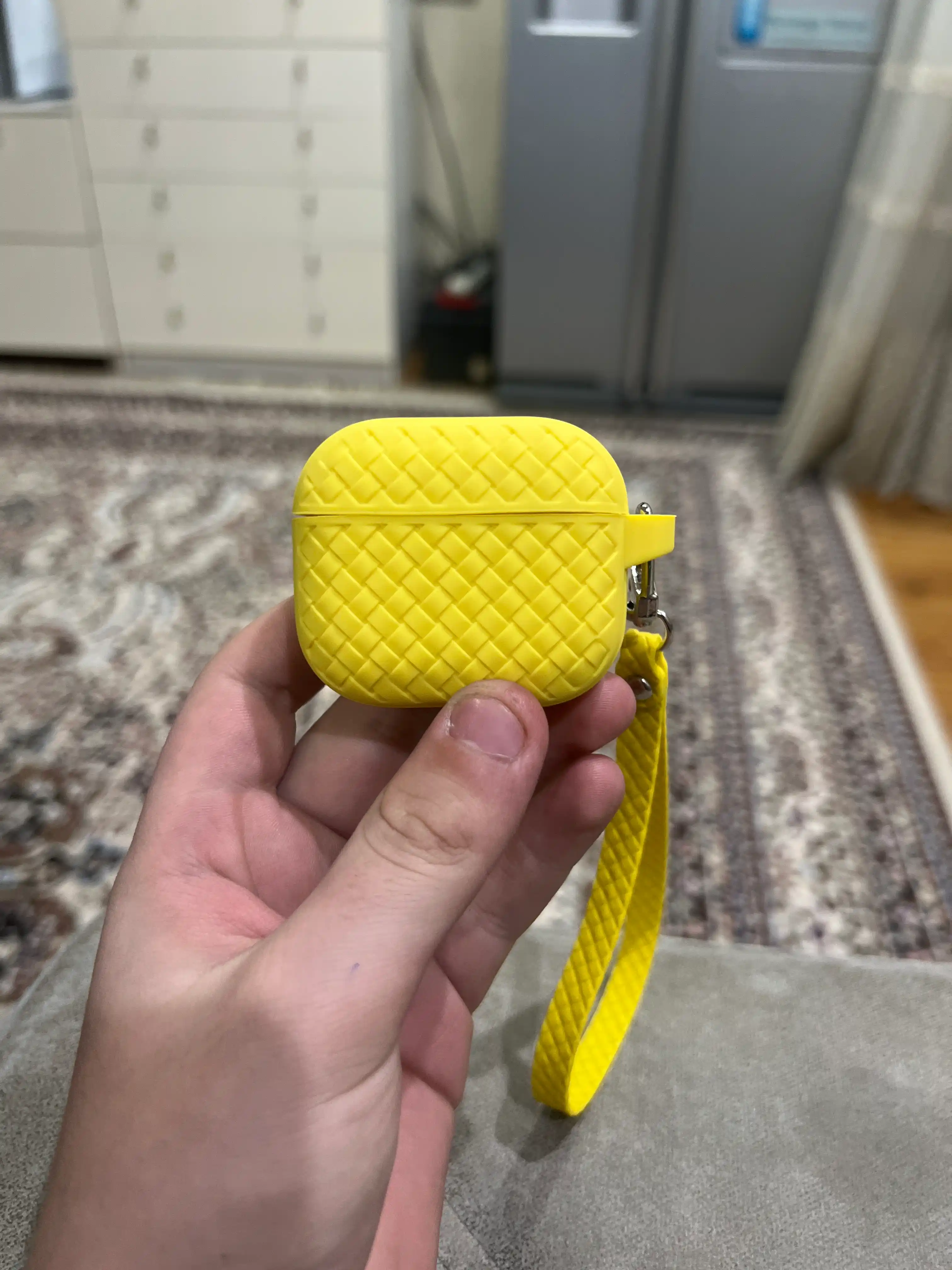 Чехол для Airpods 1, 2, pro, pro 2, 3, 4  силиконовый, ромб