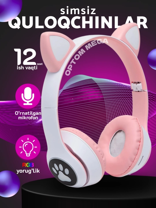 Simsiz Bluetooth quloqchinlar Pods Pro, Naushnik, pro, pods 3, pro5, max, Cat Ear, P9