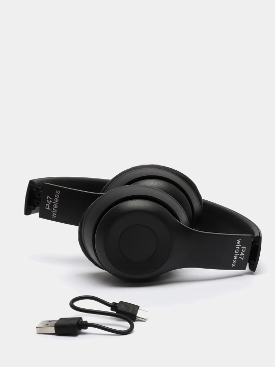 Simsiz quloqchinlar P47, Bluetooth 5.0, yig'iluvchan, mikrofon bilan, shovqinsiz