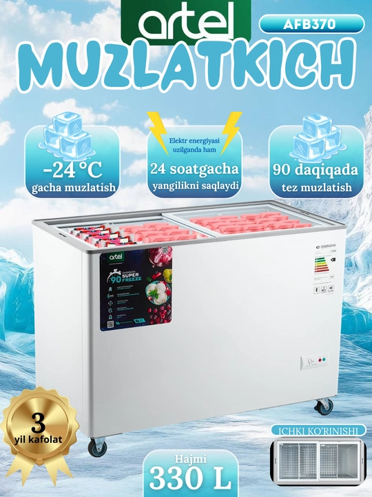 Muzlatgich Artel ART-AFB370, 330 litr - 