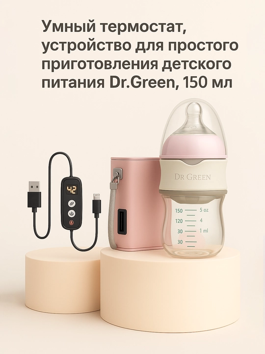 Умный термостат, устройство для простого приготовления детского питания Dr.Green, 150 мл - 