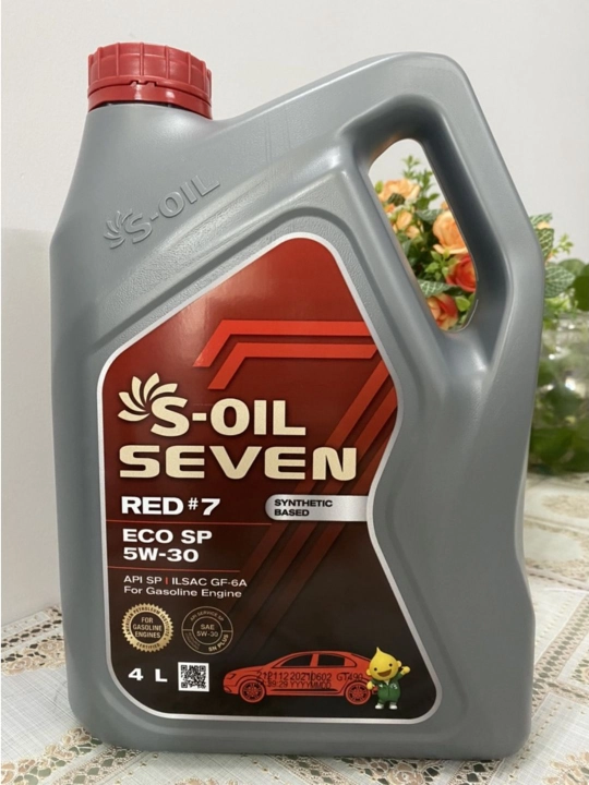 Моторное масло S-OIL SEVEN RED 7 ECO SP 5W-30, для бензиновых двигателей, 4 л - 