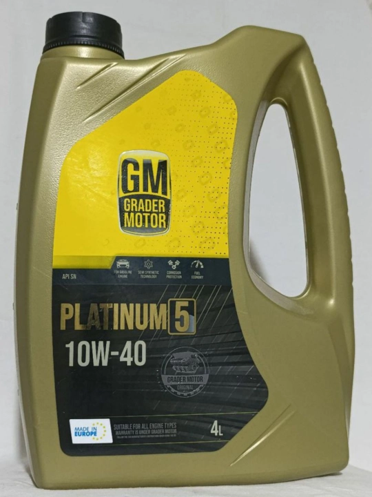 Motor moyi GM Grader Motor Platinum 5 10W-40, benzinli dvigatellar uchun, 4 litr - 