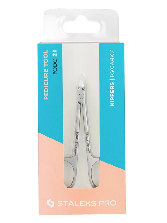 STALEKS Manikyur va pedikyur uchun "Ko'zlar" tirnoq nippers, PODO 21, 7 mm