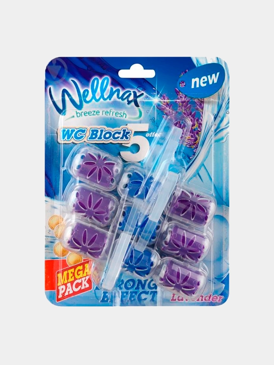 Подвесной туалетный блок Wellnax Лаванда, 3*50 г, X24