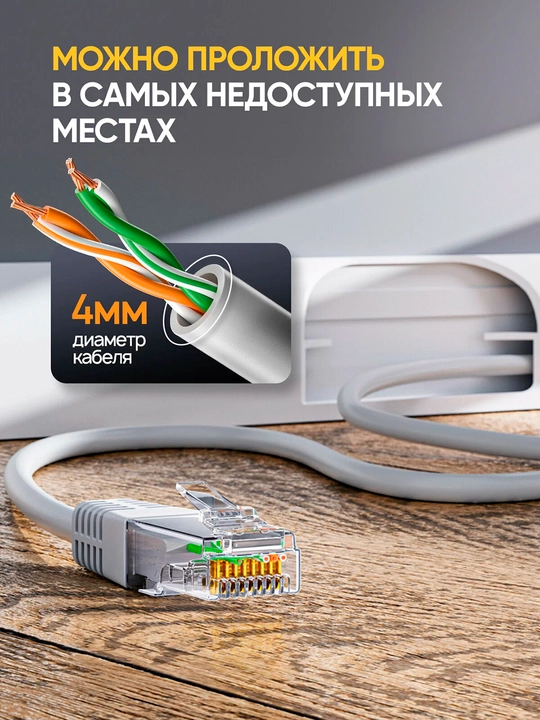 Кабель для интернета CAT6, LAN, UTP, патч-корд, RJ45, Ethernet, лан кабель до 10 Гбит/c