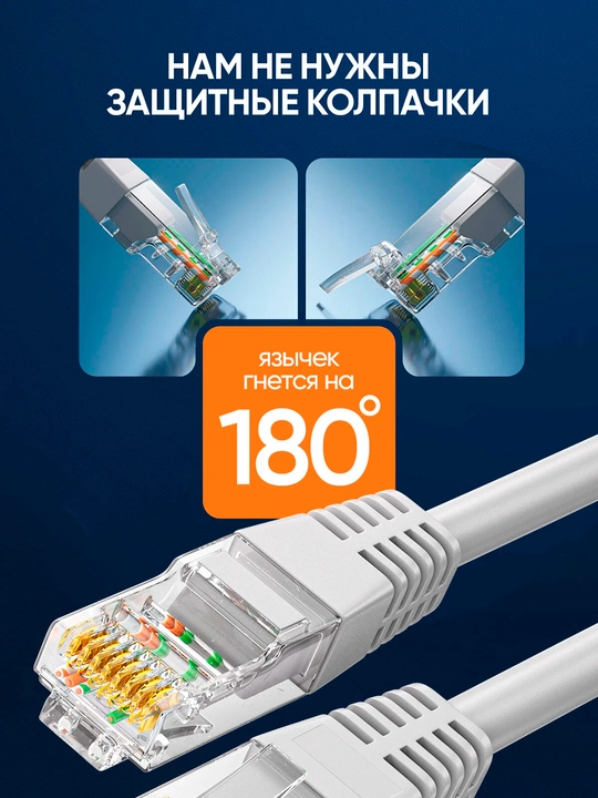 Кабель для Интернета до 10 Гбит/с CAT6, LAN UTP RJ45, Ethernet