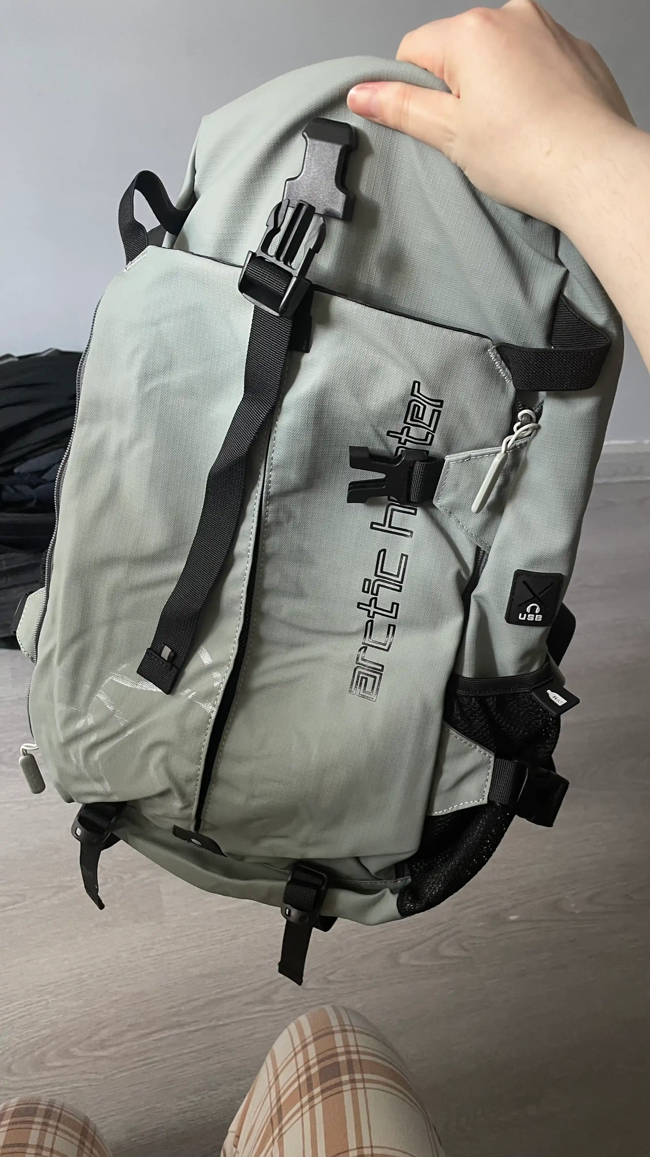 Sport ryukzak Arctic Hunter, sport sumka, sayohat, poyabzal bo'limi bilan