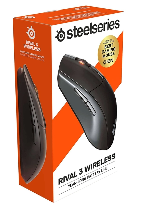 Steelseries Rival 3 Wireless O'yin va Geymerlar sichqonchasi, 400+ soatgacha ishlaydi