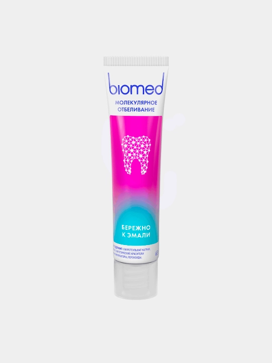 Зубная паста BIOMED HEALTHYWHITE, Отбеливание и восстановление, Клубника , 65 г