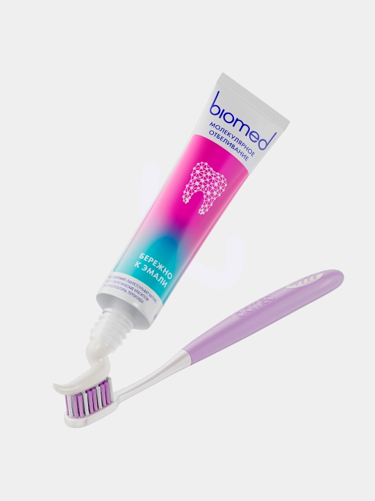 Зубная паста BIOMED HEALTHYWHITE, Отбеливание и восстановление, Клубника , 65 г
