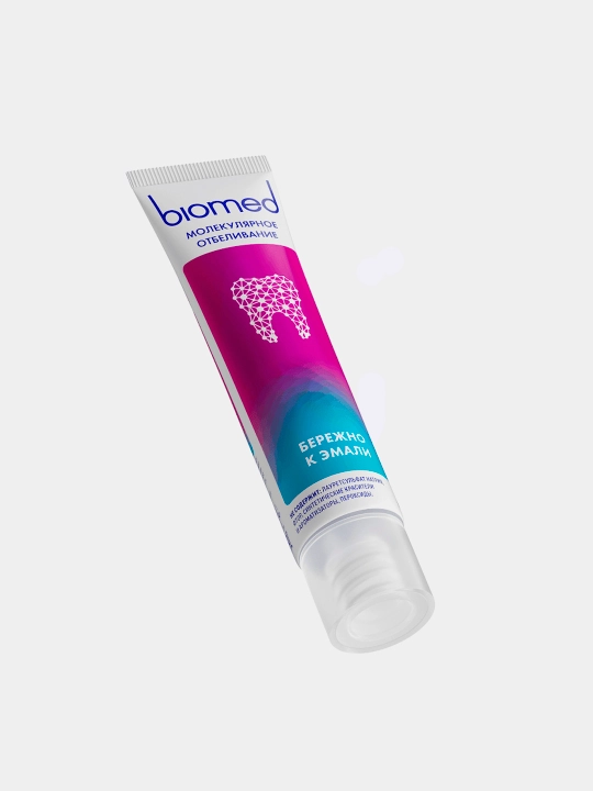 Зубная паста BIOMED HEALTHYWHITE, Отбеливание и восстановление, Клубника , 65 г