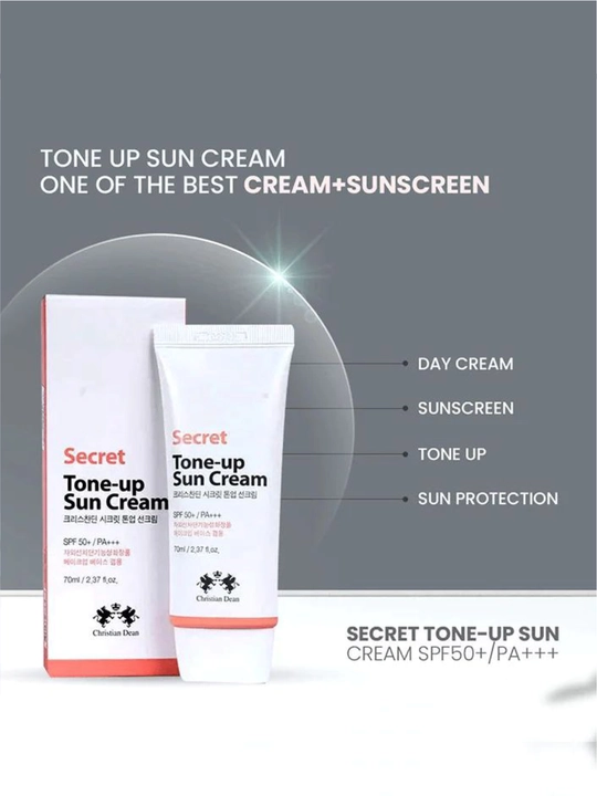Основа под макияж Secret tone-up sun cream SPF50+ PA+++ Christian Dean, 70 мл - 